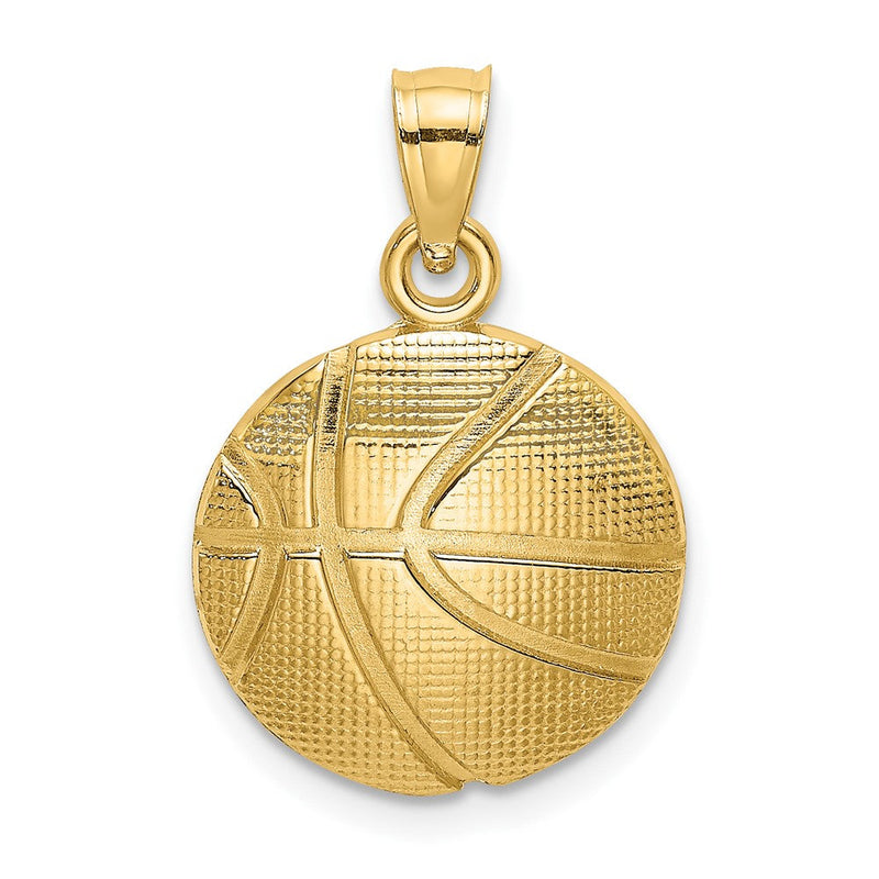 10K Gelbgold 10K Strukturiert Basketball Charm