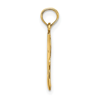 10K Gelbgold 10K #1 Bowling Kugel und Zwei Pins Charm