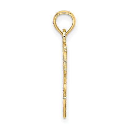 10K Gelbgold 10K #1 Nana in Herz Charm
