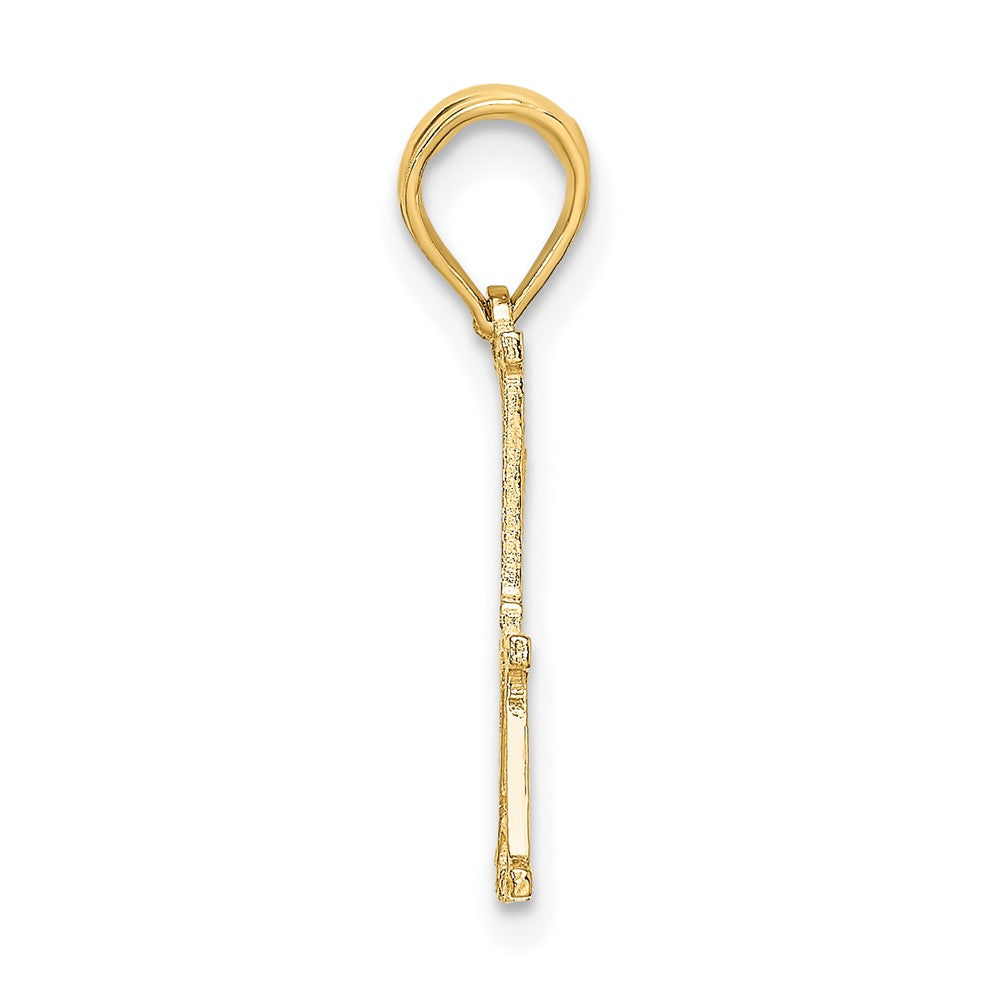 10K Gelbgold 10K #1 Papa Ausgeschnitten Charm