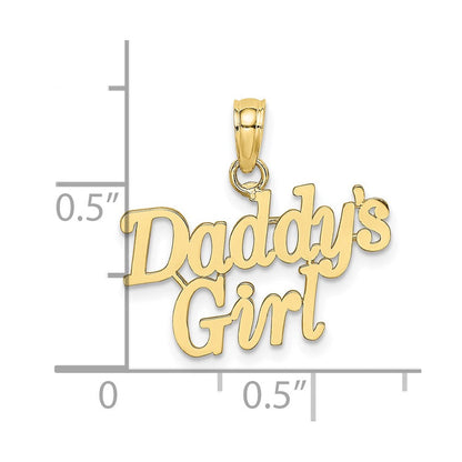 10K Gelbgold 10K Daddys Mädchen Charm