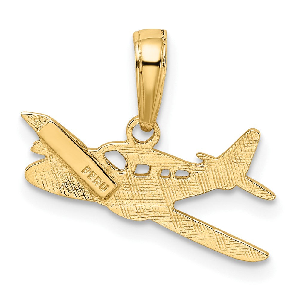 10K Gelbgold Cessna Plane Anhänger