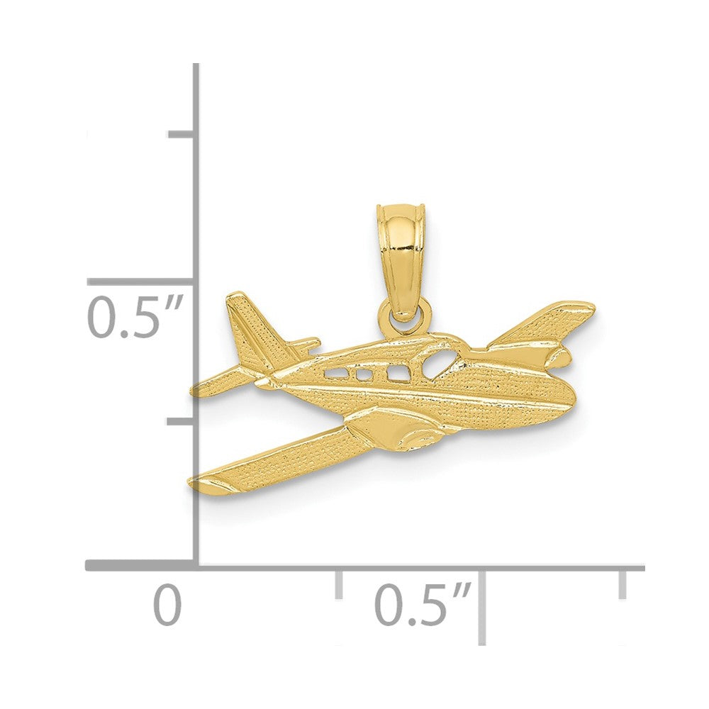 10K Gelbgold Cessna Plane Anhänger