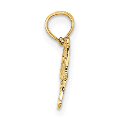 10K Gelbgold 10K Baseball Mama Charm