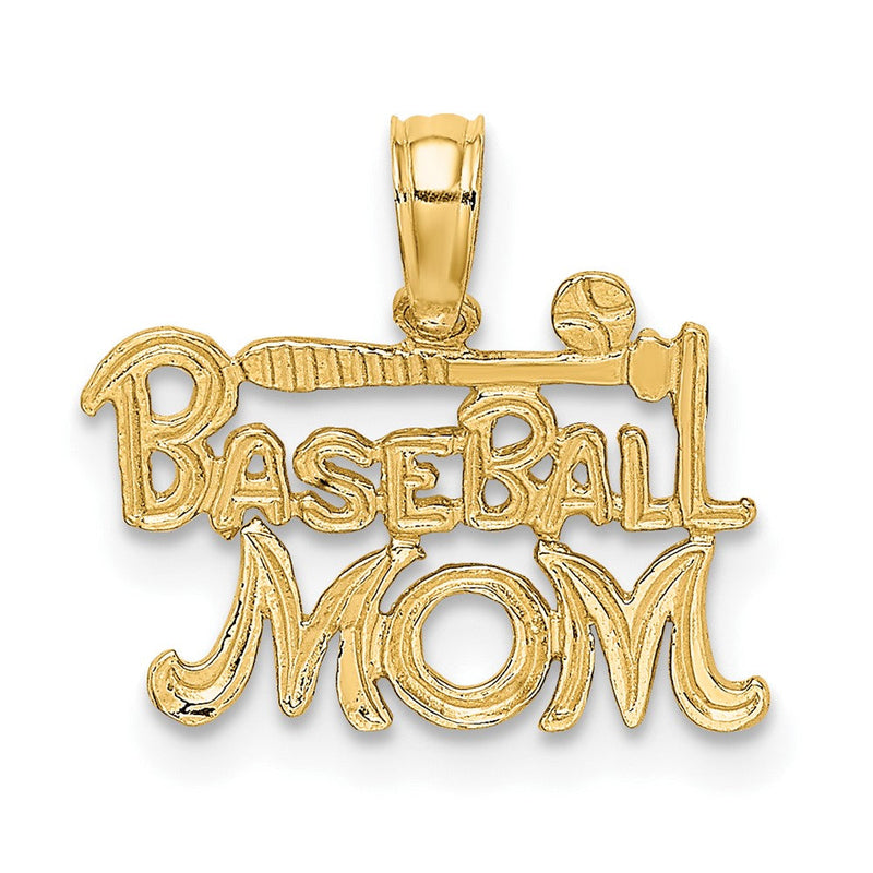 10K Gelbgold 10K Baseball Mama Charm