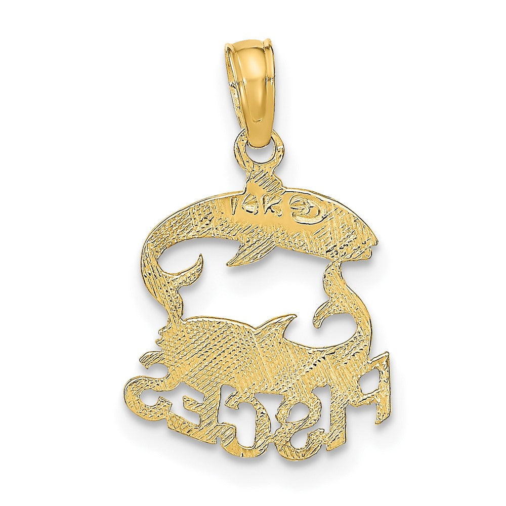 10K Gelbgold 10K Pisces Tierkreis Charm
