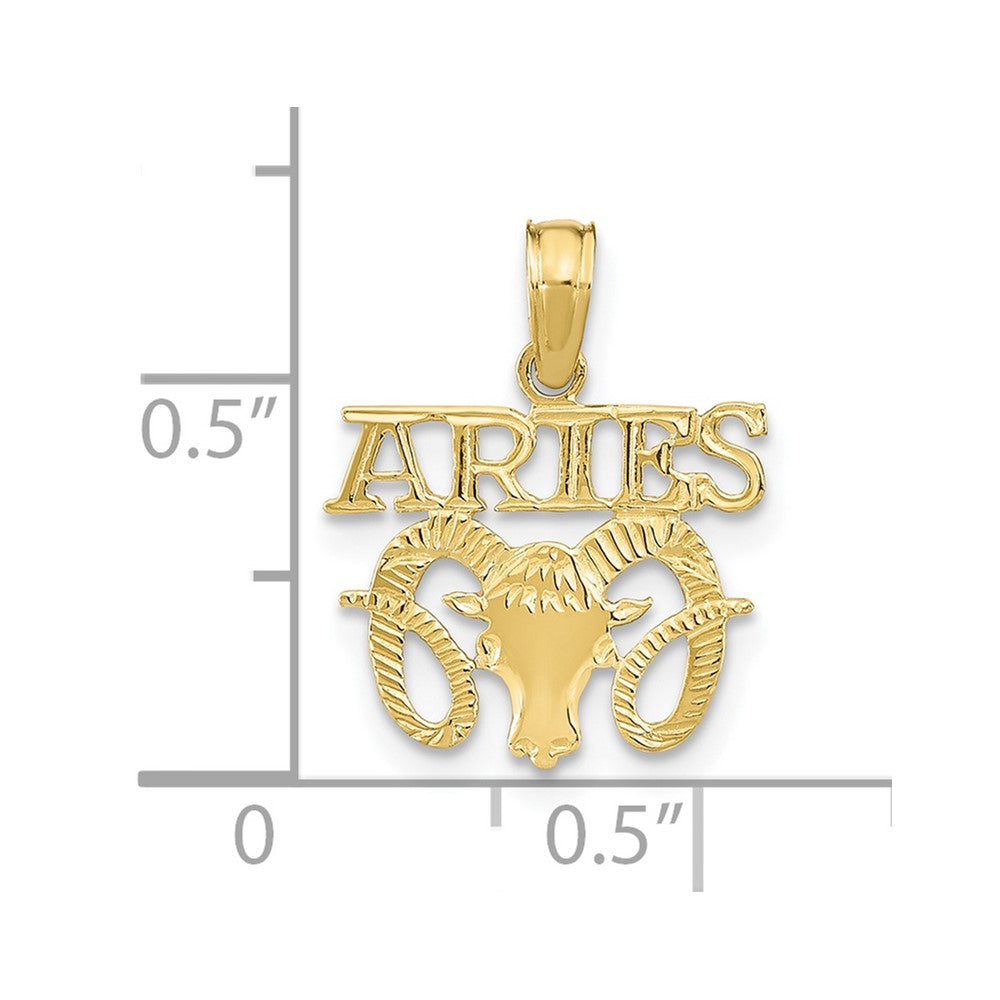 10K Gelbgold 10K Aries Tierkreis Charm