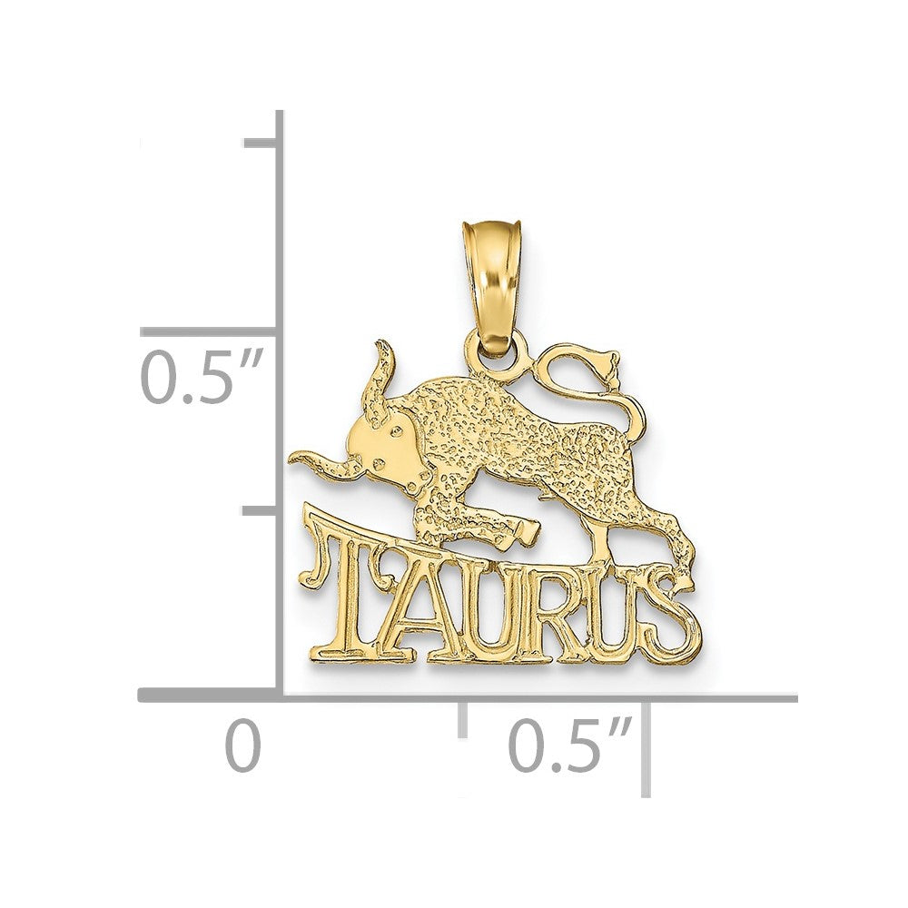 10K Gelbgold 10K Taurus Tierkreis Charm