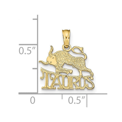 10K Gelbgold 10K Taurus Tierkreis Charm