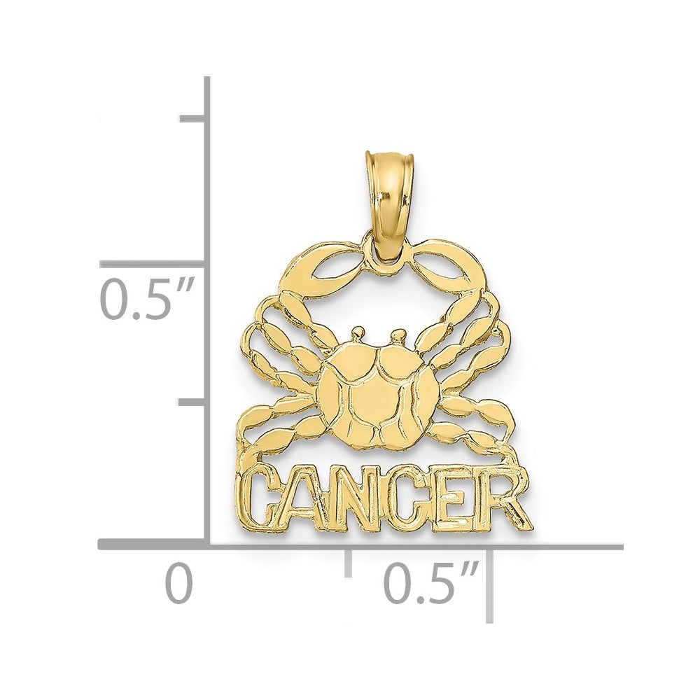 10K Gelbgold 10K Cancer Tierkreis Charm
