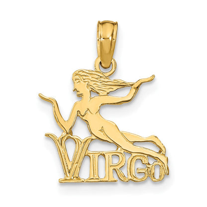 10K Gelbgold 10K Virgo Tierkreis Charm