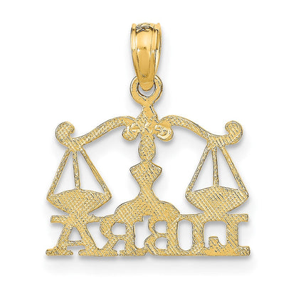 10K Gelbgold 10K Libra Tierkreis Charm