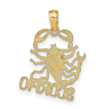 10K Gelbgold 10K Scorpio Tierkreis Charm
