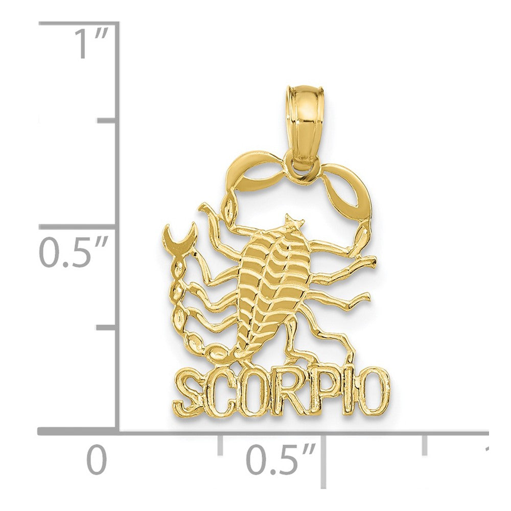 10K Gelbgold 10K Scorpio Tierkreis Charm