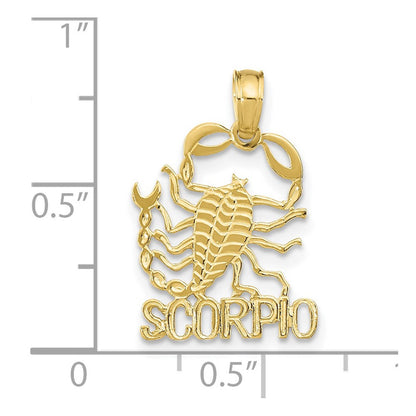10K Gelbgold 10K Scorpio Tierkreis Charm