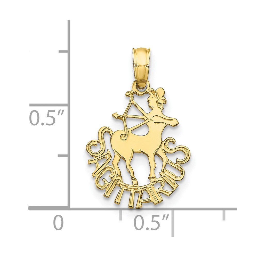 10K Gelbgold 10K Sagittarius Tierkreis Charm