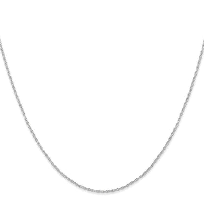 10K Weißgold.95mm Carded Ankerkette Kordel Halskette