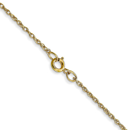10K Gelbgold.95mm Carded Ankerkette Kordel Halskette