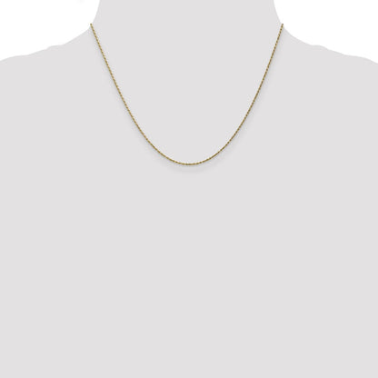 10K Gelbgold.95mm Carded Ankerkette Kordel Halskette