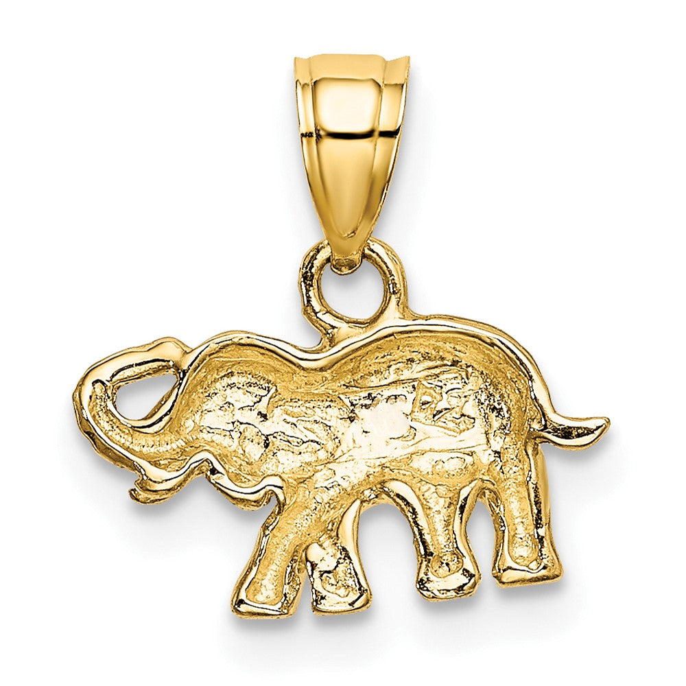 10K Gelb mit Rhodium mit Rhodium Klein Elefant Charm