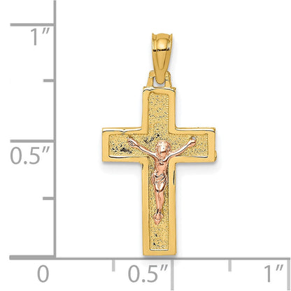 10K Bicolor 10K Bicolor Lateinisch Kruzifix Charm