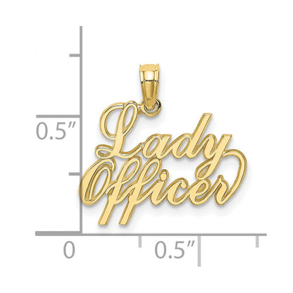 10K Gelbgold Damen Officer Charm