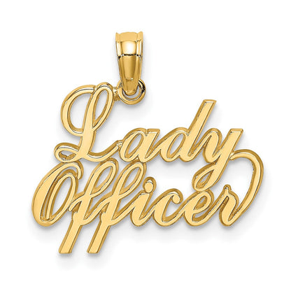 10K Gelbgold Damen Officer Charm