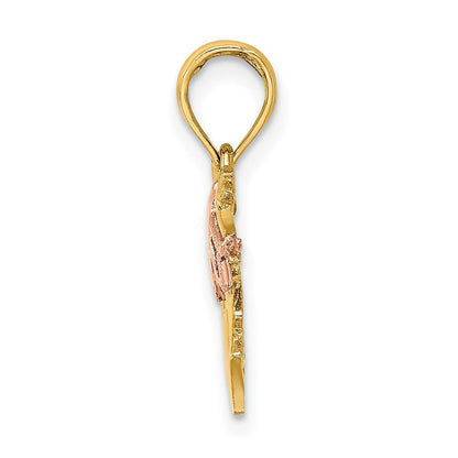 10K Bicolor 2-d Rocking Pferd mit Saddle Charm