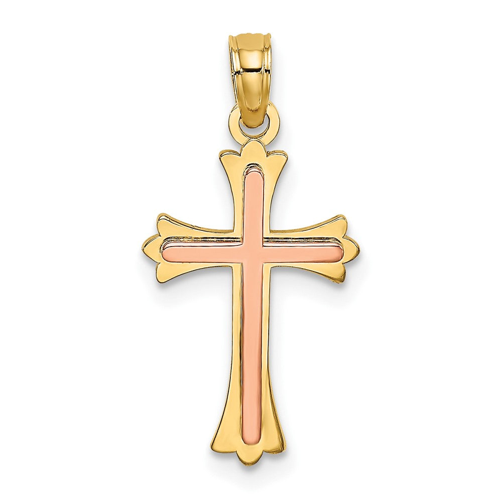 10K Bicolor 10K Bicolor Kreuz Charm