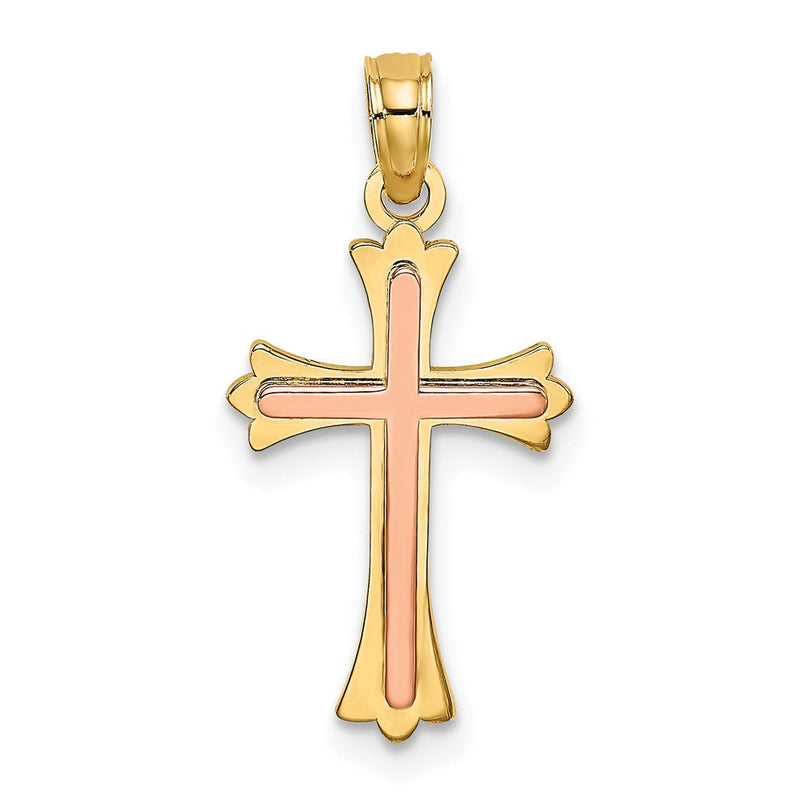 10K Bicolor 10K Bicolor Kreuz Charm