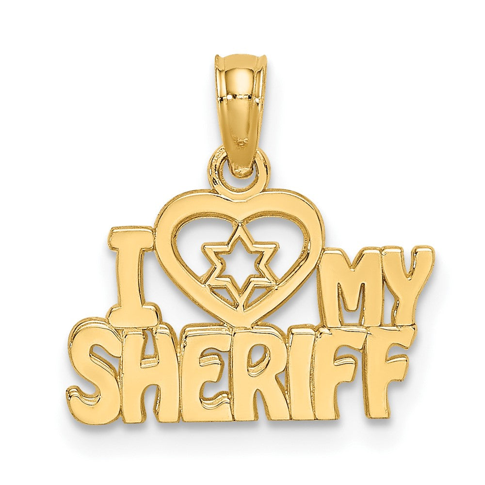 10K Gelbgold I Herz My Sheriff Charm