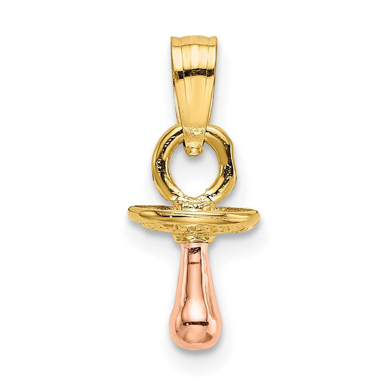 10K Bicolor 3-d Pacifier Charm