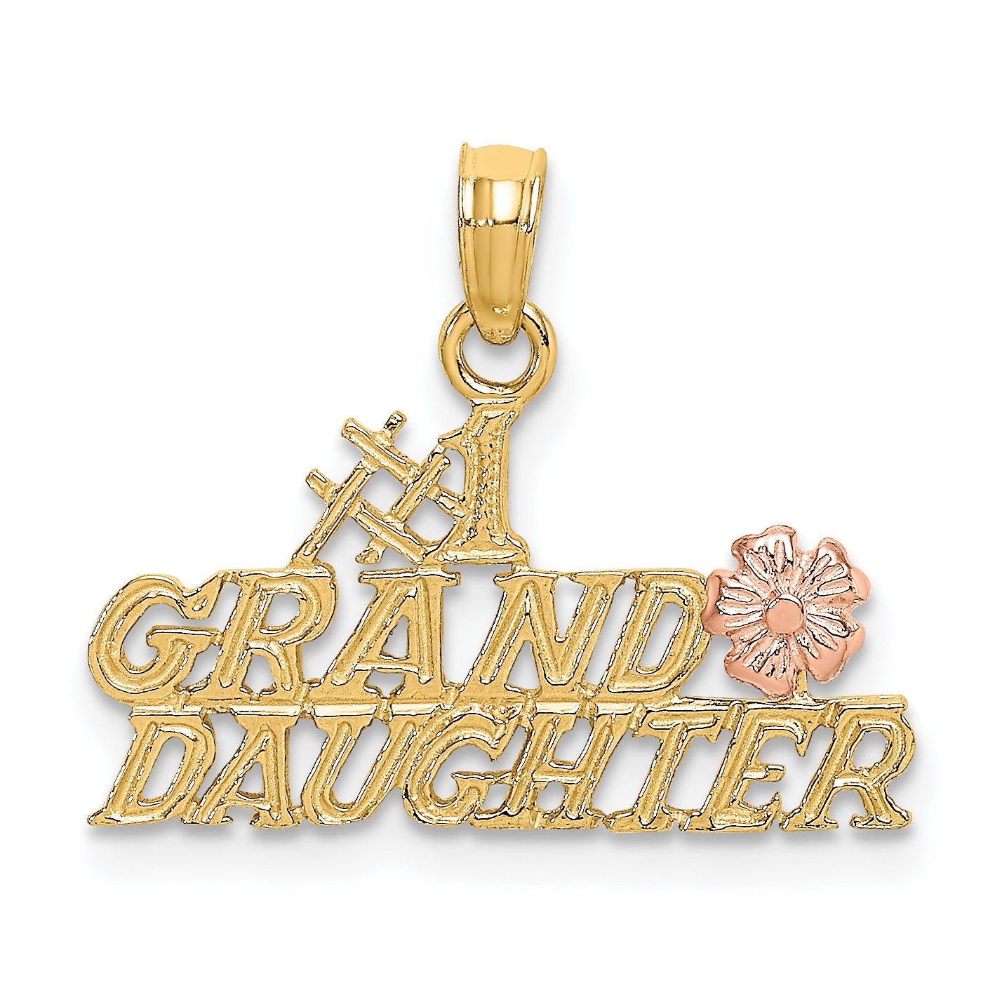 10K Bicolor #1 Granddaughter mit Blumen Charm