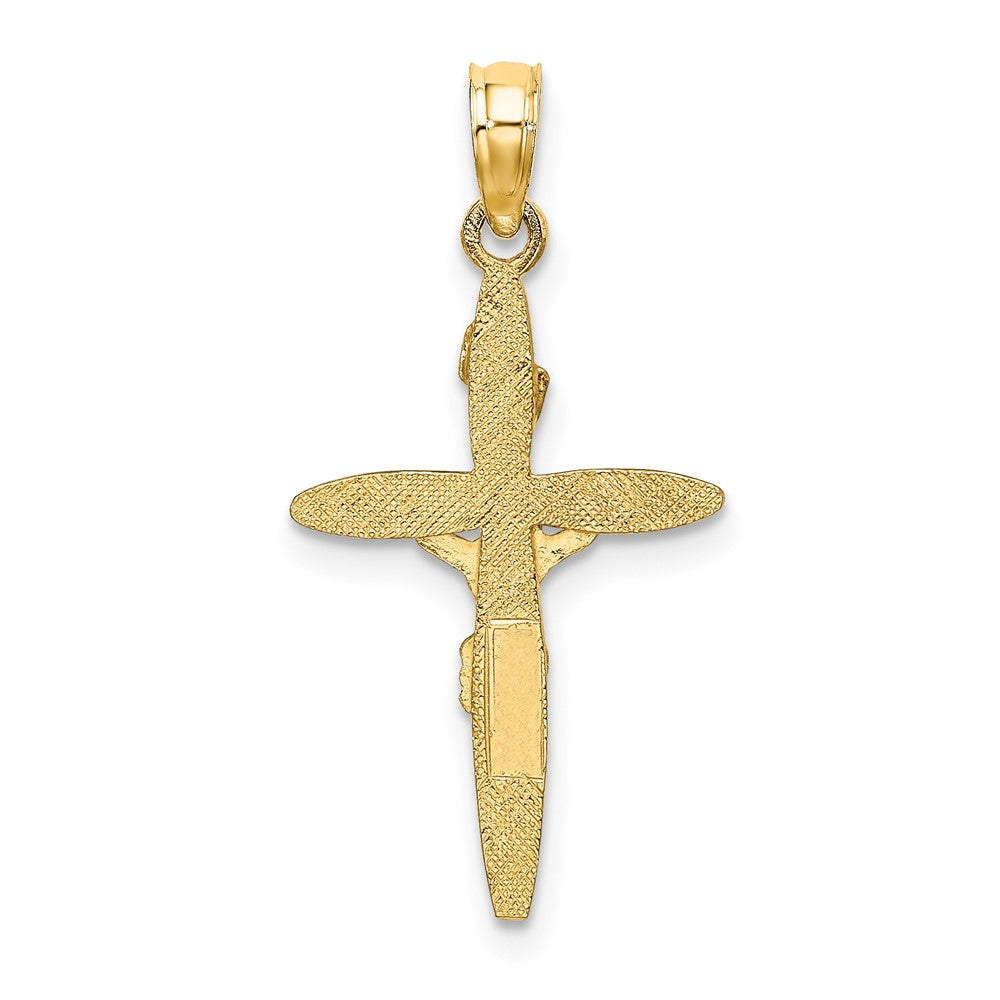 10K Gelb mit Rhodium 10K mit Rhodium Inricrucifix Charm