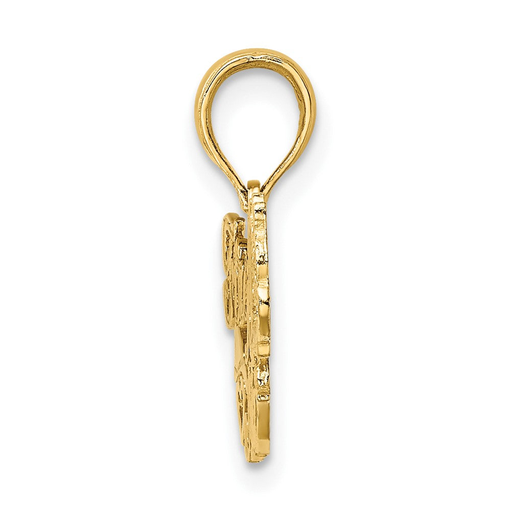 10K Gelbgold Firefighter Mama Charm