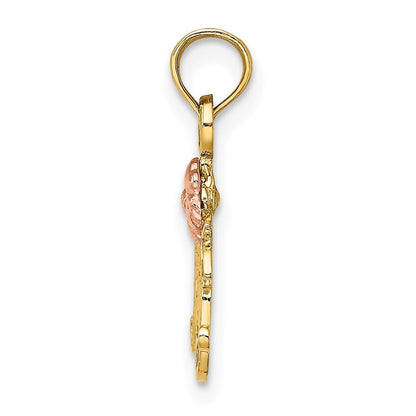 10K Bicolor Strukturiert Ranke mit Blume Mama Charm