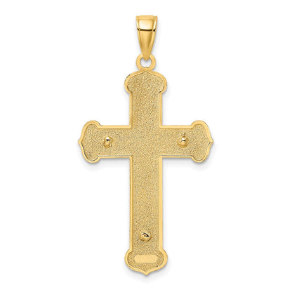 10K Bicolor 10K Graviert Kruzifix Charm