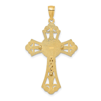 10K Bicolor 10K Ausgeschnitten Kruzifix Charm