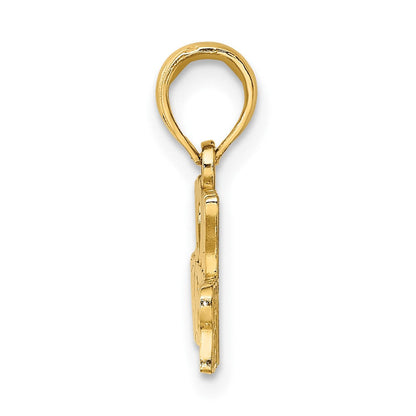 10K Gelbgold I Liebe My Firefighter Charm
