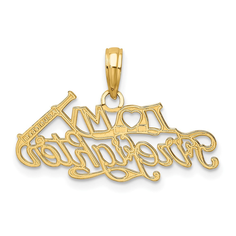 10K Gelbgold I Liebe My Firefighter Charm