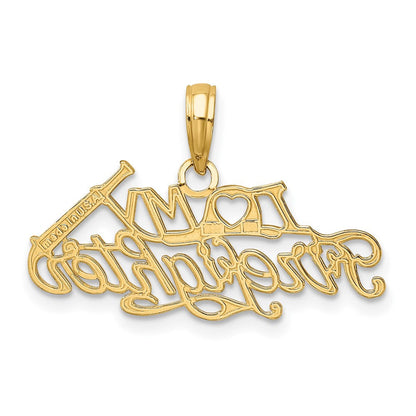 10K Gelbgold I Liebe My Firefighter Charm