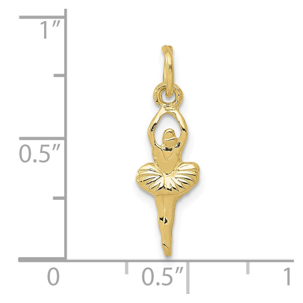10K Gelbgold Poliert Ballerina Charm