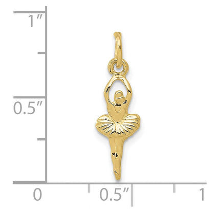 10K Gelbgold Poliert Ballerina Charm