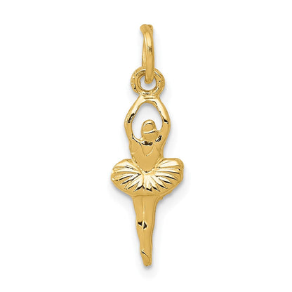 10K Gelbgold Poliert Ballerina Charm