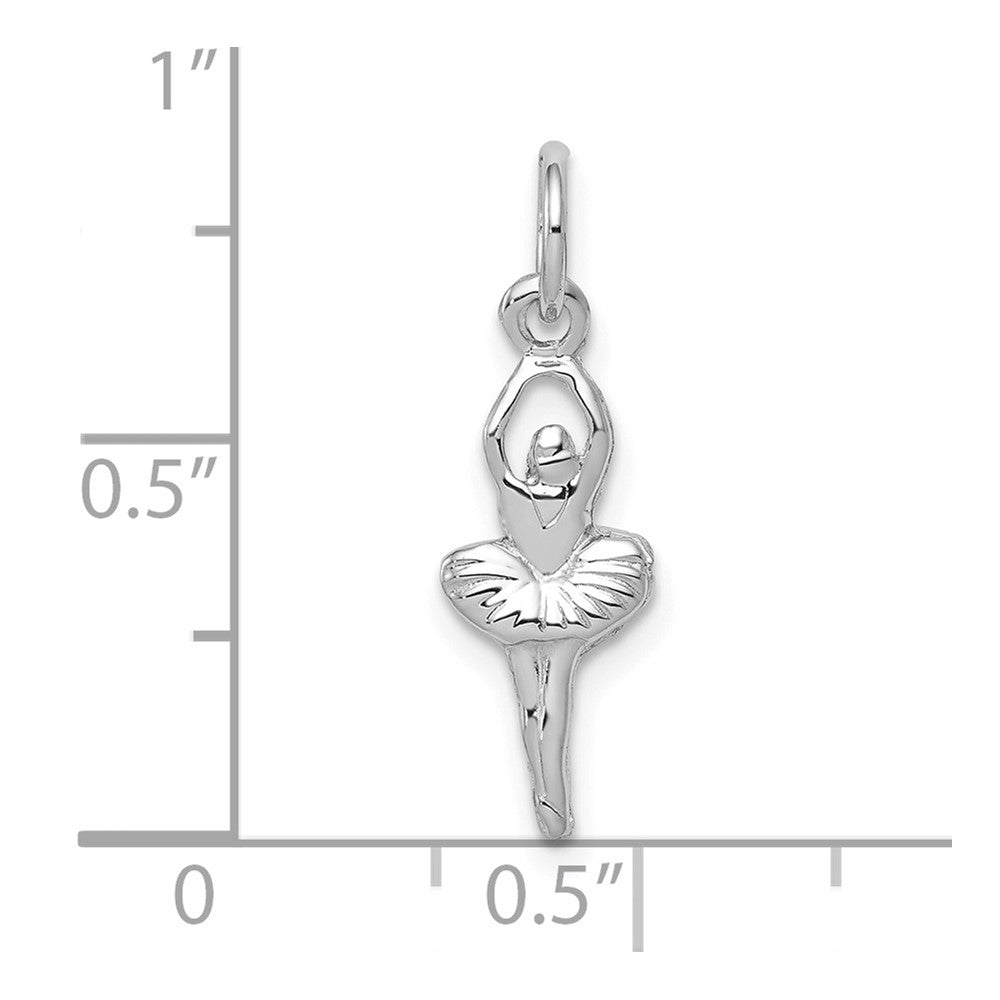 10K Weißgold Ballerina Charm