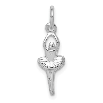 10K Weißgold Ballerina Charm