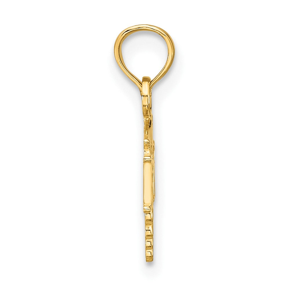 10K Gelbgold 10K Rn Caduceus Charm