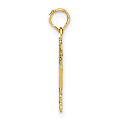 10K Gelbgold 10K Rn Caduceus Anhänger