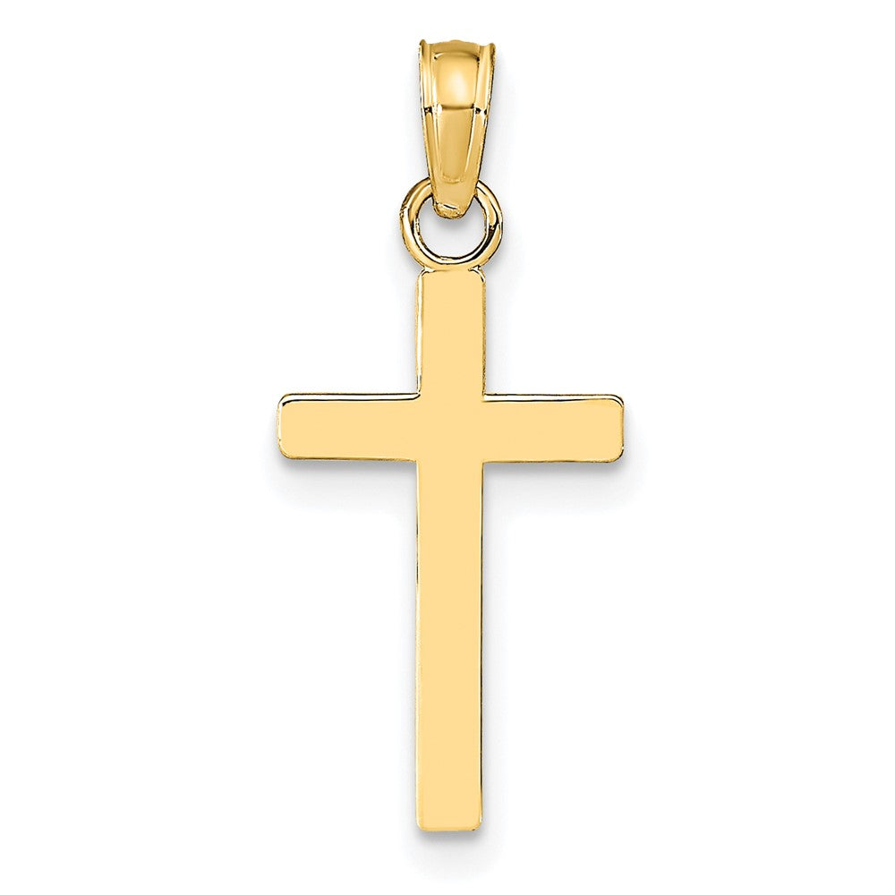 10K Gelbgold Poliert Kreuz Anhänger