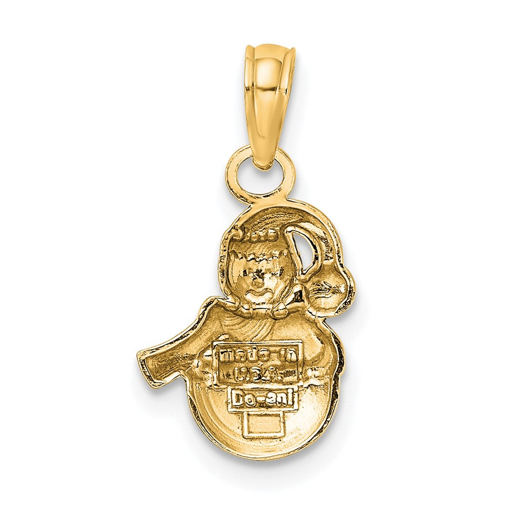 10K Gelbgold Snowman Anhänger